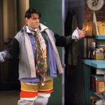 Joey with many clothes