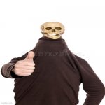 Skeleton man thumbs up