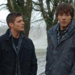 Sam and Dean Winchester in the snow.