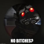 Garmadon No Bitches? | NO BITCHES? | image tagged in garmadon no bitches,memes,funny | made w/ Imgflip meme maker