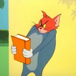 Tom and Jerry Tom Angry At Book