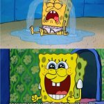 Team Bluey and SpongeBob is Sad at What Meme Blank by stephen0503