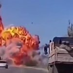 russian tank exploding GIF Template