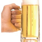 Hand holding beer