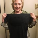 Hillary Clinton Holding Blank Shirt