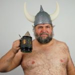 Drunken viking fake faux silly funny