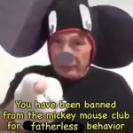 banned from the mmch for fatherless behavior meme