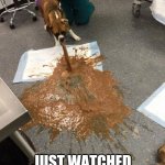 big mistake | THIS DOG; JUST WATCHED THE LION GU@RD | image tagged in dog vomit,us-president-joe-biden,the lion guard | made w/ Imgflip meme maker