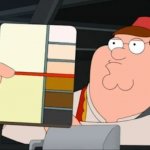 Peter Family Guy Race Card template