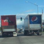 Coca Cola vs Pepsi truck