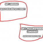 language of amt&anti-prasinophobic