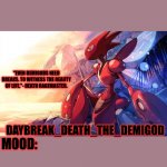 The Beauty of Life Daybreak_Death_The_Demigod