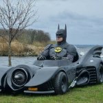 BATMAN IN TINY BATMOBILE