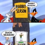 jerry season | JERRY; JERRY; JERRY | image tagged in wabbit season duck season elmer season,rick and morty,looney tunes | made w/ Imgflip meme maker