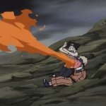 Naruto Almost Burns Tenten meme