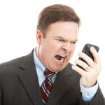Man yelling at phone
