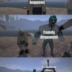 My life in a Nutshell rn | Divorce happens; Family Argument; Technoblade Dies | image tagged in slendytubbies 3 small vs big | made w/ Imgflip meme maker