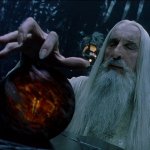Saruman magically summoning meme