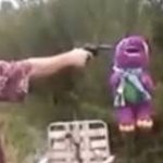 Barney getting a gun pointed at his head
