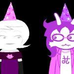 Roxy and Fefeta looking at each other GIF Template