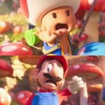 Toad Stops Mario meme