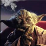 Yoda smoking weed