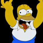 Homer Simpson Hands razed crazy face