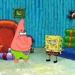 patrick and spongebob thinking meme