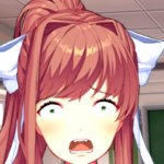 Scared Monika meme