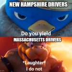 BowserDrivers | NEW HAMPSHIRE DRIVERS; MASSACHUSETTS DRIVERS | image tagged in bowser,mario | made w/ Imgflip meme maker