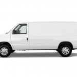 White Ford Econoline Van