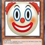 Clown card meme