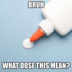 Copy paste text | BRUH; WHAT DOSE THIS MEAN? | image tagged in copy paste text | made w/ Imgflip meme maker
