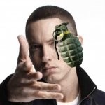 Eminem throwing grenade