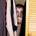 In the closet  Hiding, fear, paranoid meme