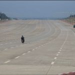 Naypyidaw's 20 lane road