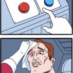 Red and blue button meme