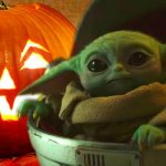 Baby Yoda Halloween meme