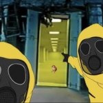 *Insert something funny here* | image tagged in hazmat men pointing at the backrooms portal,the backrooms,backrooms,dodge | made w/ Imgflip meme maker