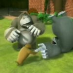 mort beating up a dude GIF Template