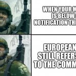 Illumina/Grail merger | WHEN YOUR MERGER IS BELOW ALL NOTIFICATION THRESHOLDS. EUROPEAN NCA STILL REFERS CASE TO THE COMMISSION. | image tagged in smiling guardsman | made w/ Imgflip meme maker