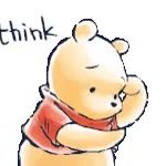 pooh bear think think gif GIF Template
