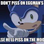 Kids, Don't - Sonic X | KIDS DON'T PISS ON EGGMAN'S WIFE; ELSE HE'LL PISS ON THE MOON | image tagged in kids don't - sonic x | made w/ Imgflip meme maker