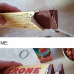 Let me help you with this | My Kid: There are no cuts in the toblerone, I have to cut it with a knife; ME: | image tagged in toblerone,point of view,stupidity,think outside the box,modern problems require modern solutions,challenge | made w/ Imgflip meme maker