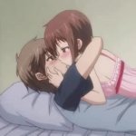 Anime kissing GIF Template