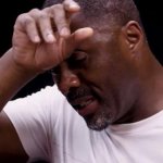 Idris Elba sweating hot ones