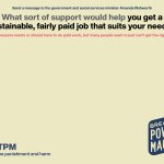 #BTPM: What support would help you get a sustainable job?