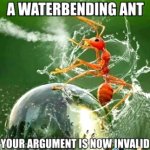 Water bending ant