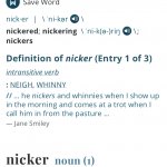 Nicker definition