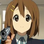 Yui points a gun template